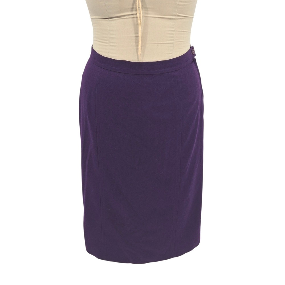 Pendleton Pencil Skirt Womens 14 Purple Wool USA Classic‎ Office Dark Academia